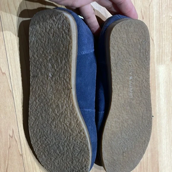 Lucky Brand Blue Suede Lace Up Chukka Loafers Boots EUC - Picture 4 of 5